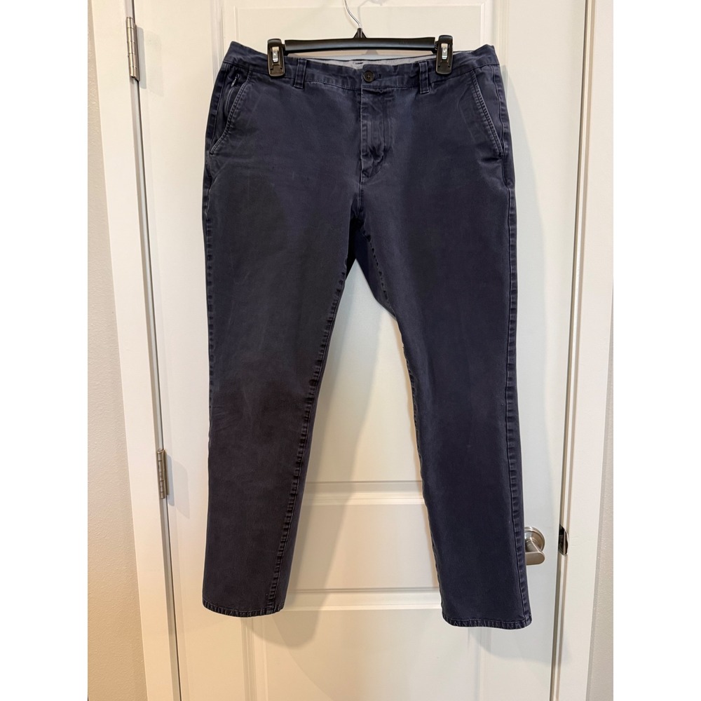 Bonobos Mens Navy Blue Chino Pants Straight Leg 34x32 Casual Trousers